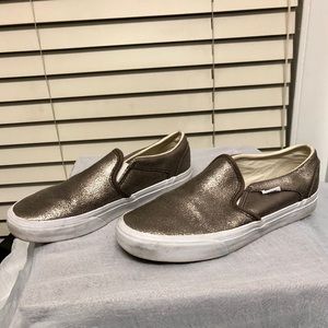 metallic snakeskin vans